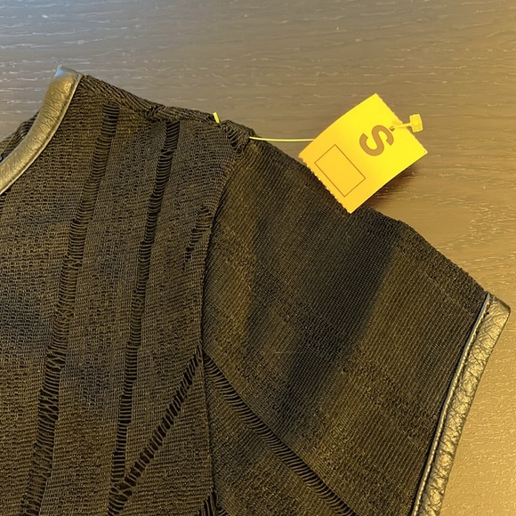 NWT Faux Leather & Lace Short Sleeve Romper - Picture 7 of 16